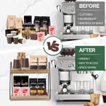 2 - Tier Wooden Coffee Station Rack Organizer, Brown - detail view