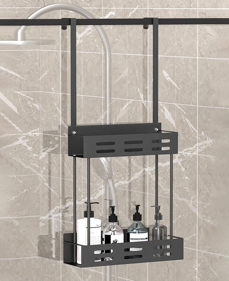 2 Tier Over Door Shower Caddy No Drilling