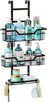 Over Door 3 Tier Shower Caddy Organizer Black