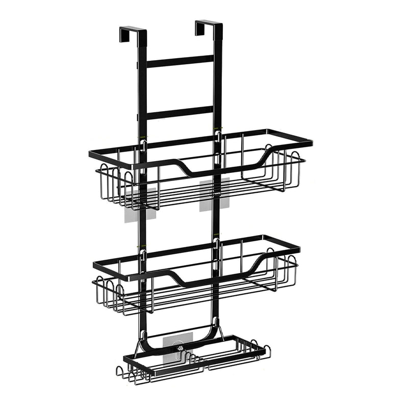 Over Door 3 Tier Shower Caddy Organizer Black