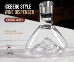 Iceberg Wine Decanter with Aerator Filter and Lid, Natural - detail view