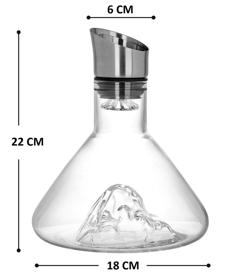 Iceberg Wine Decanter with Aerator Filter and Lid
