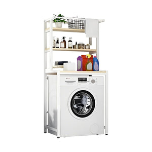 3-Tier Over Washing Machine Laundry Shelf Organiser - White