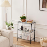 3 Tier Adjustable Metal Storage Shelves Wire Rack Organizer, Black - alternate angle