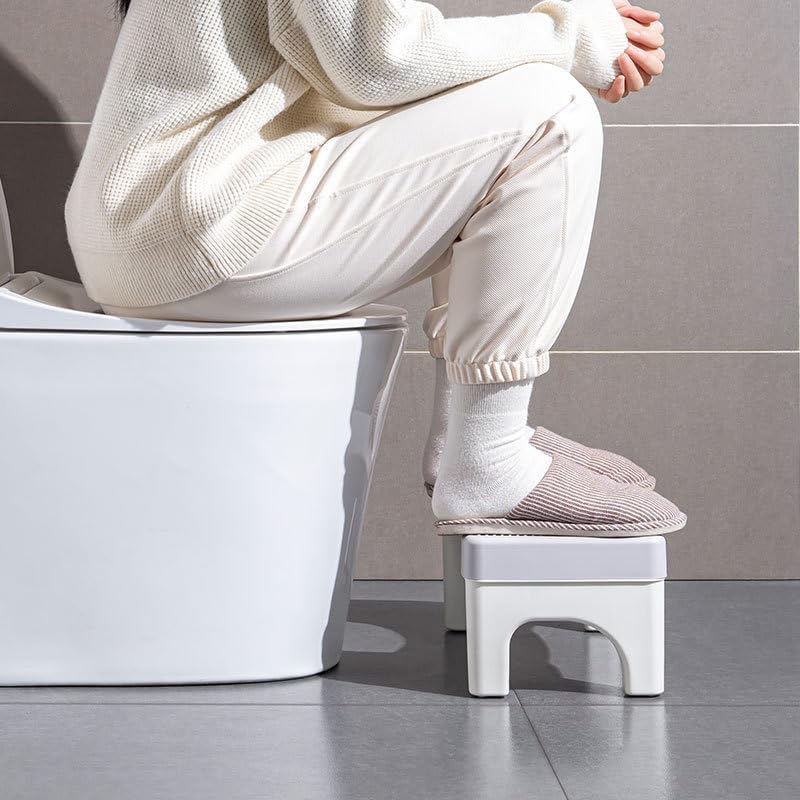 Toilet Squat Stool for Easy Pooping Adults and Kids, Grey - alternate angle