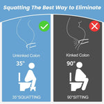 Toilet Squat Stool for Easy Pooping Adults and Kids, Grey - detail view