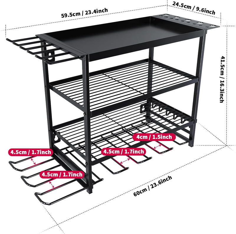 4 Tier Power Tool Rack Organizer Wall Mount