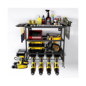 4 Tier Power Tool Rack Organizer Wall Mount