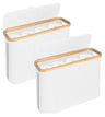 2-Pack Toilet Paper Storage Basket Holds 12 Rolls with Bamboo Lid