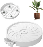 Rolling Plant Stand with 360° Wheels for Indoor Pots (26 cm), White - main product image