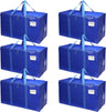 6-Pack Large Moving Storage Bags with Zippers & Handles