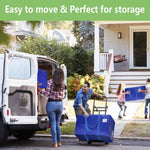 6-Pack Large Moving Storage Bags with Zippers and Handles, Blue - alternate angle