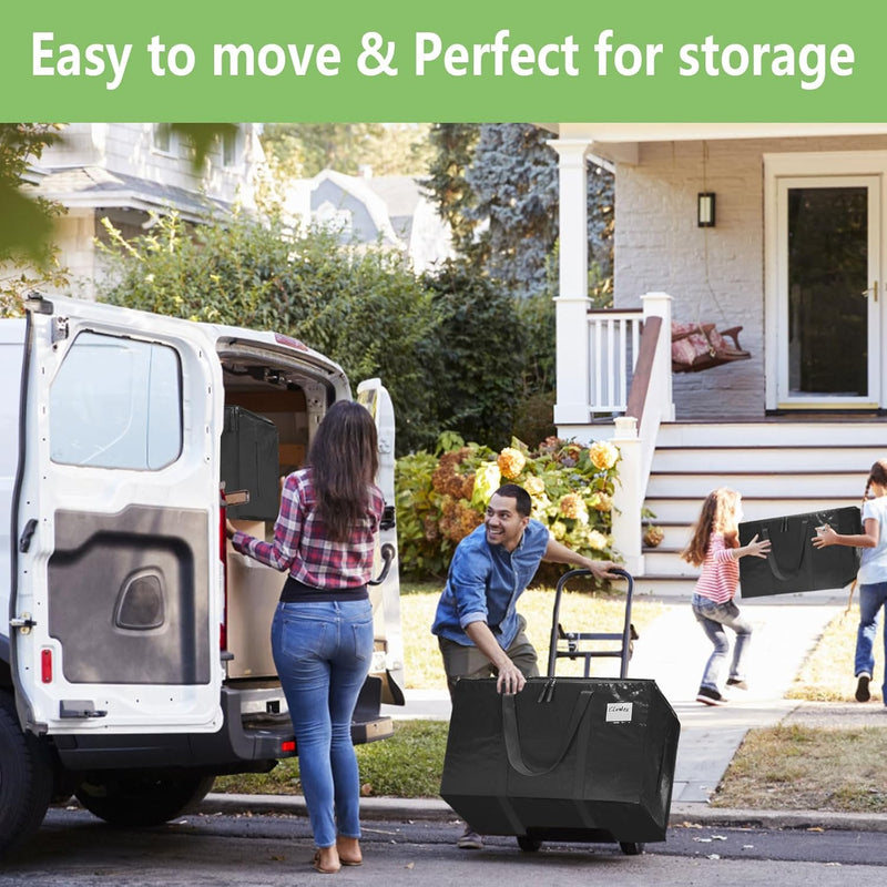 6-Pack Large Moving Storage Bags with Zippers & Handles
