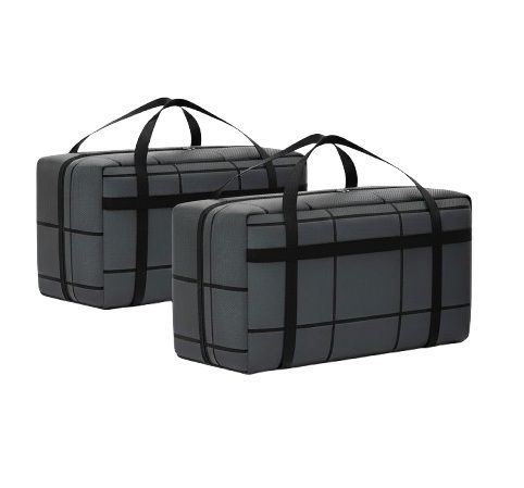 2-Pack Extra Large 180L Moving Storage Bags with Zippers & Handles
