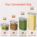 8 Piece Airtight Food Storage Containers Set with Lids, Natural - detail view