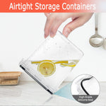 8 Piece Airtight Food Storage Containers Set with Lids, Natural - size and scale view