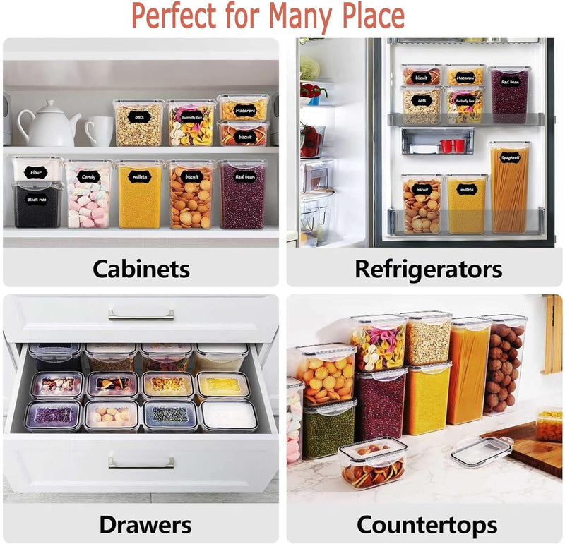 8 Piece Airtight Food Storage Containers Set with Lids, Natural - additional product view