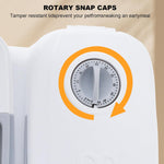 2 Meal Automatic Pet Feeder with Timer for Cats and Dogs, White - size and scale view