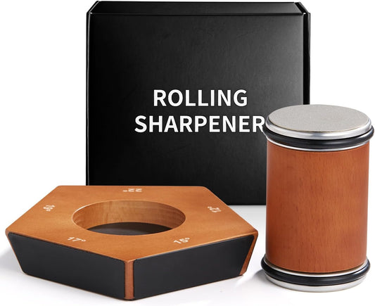 Knife Sharpener Kit with 5 Magnetic Angles for Kitchen Use, Brown - main product image