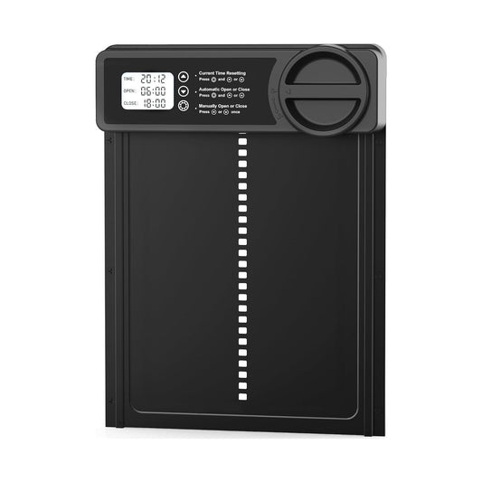 Automatic Chicken Coop Door Opener with Timer Control and Digital Accessories - Black - main product image