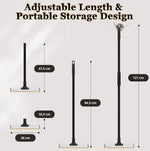Pet Hair Remover Broom with Long Handle - Grey - alternate angle
