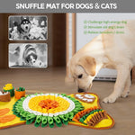 Snuffle Interactive Feeding Mat for Dogs and Pets, Multicolor - size and scale view