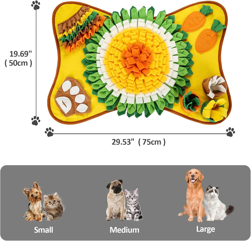 Snuffle Interactive Feeding Mat for Dogs and Pets, Multicolor - additional product view