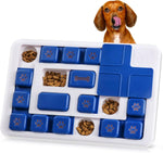 Interactive Dog Puzzle Toy Slow Feeder Treat Dispenser, Blue - main product image