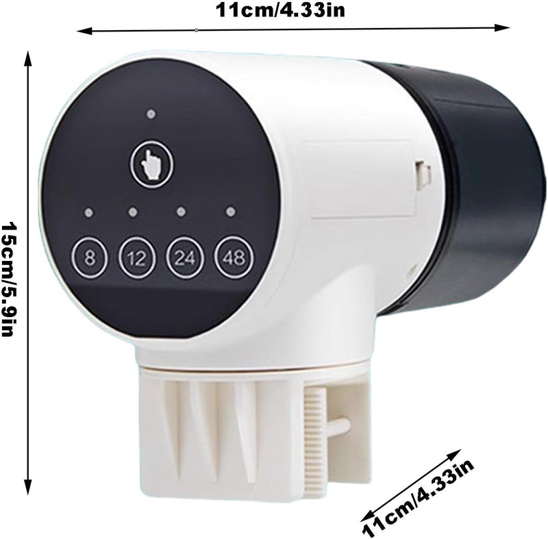 Automatic Fish Feeder with Timer and Moistureproof Design, White - additional product view