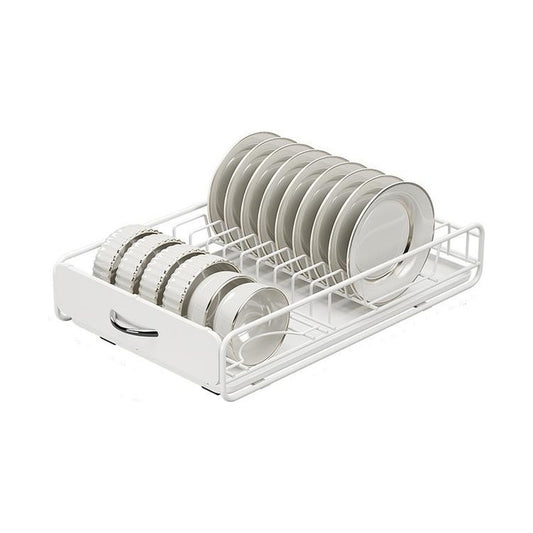 Pull Out Dish Rack for Kitchen Cabinet - Pull Out Cabinet, White - main product image
