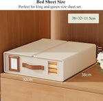 Bed Sheet Organizer Set of 8 with Handle & Window for Bedding Storage, Linen - alternate angle