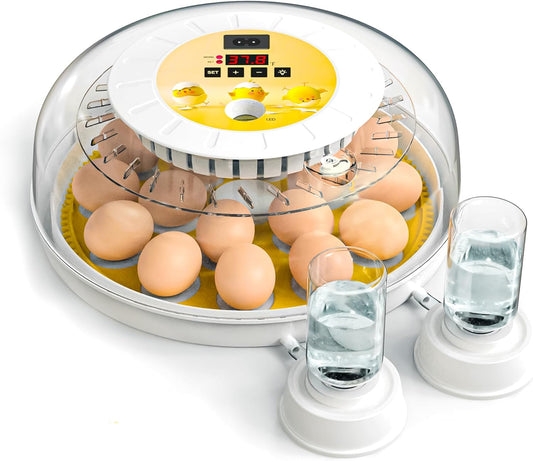18 Egg Incubator with Automatic Turning and Led Display, White - main product image