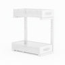 CARLA HOME 2 Tier Under Sink Organizer Pull Out Sliding Cabinet Storage Shelf with Height Adjustable for Kitchen, Bathroom or Laundry Room (White)