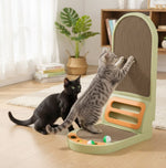 Vertical Cat Scratching Board with Built-In Ball Toy, Green - alternate angle