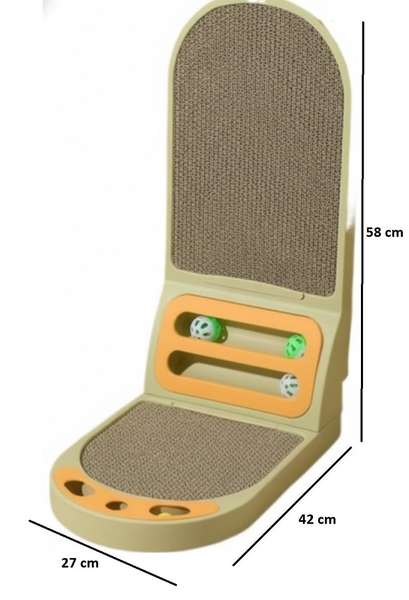 Vertical Cat Scratching Board with Built-In Ball Toy