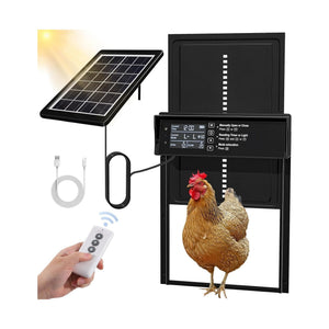 Automatic Chicken Coop Door Solar Powered with Timer & Light Sensor