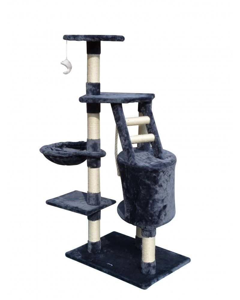 120cm Cat Tree for Indoor Cats with Condo and Hammock