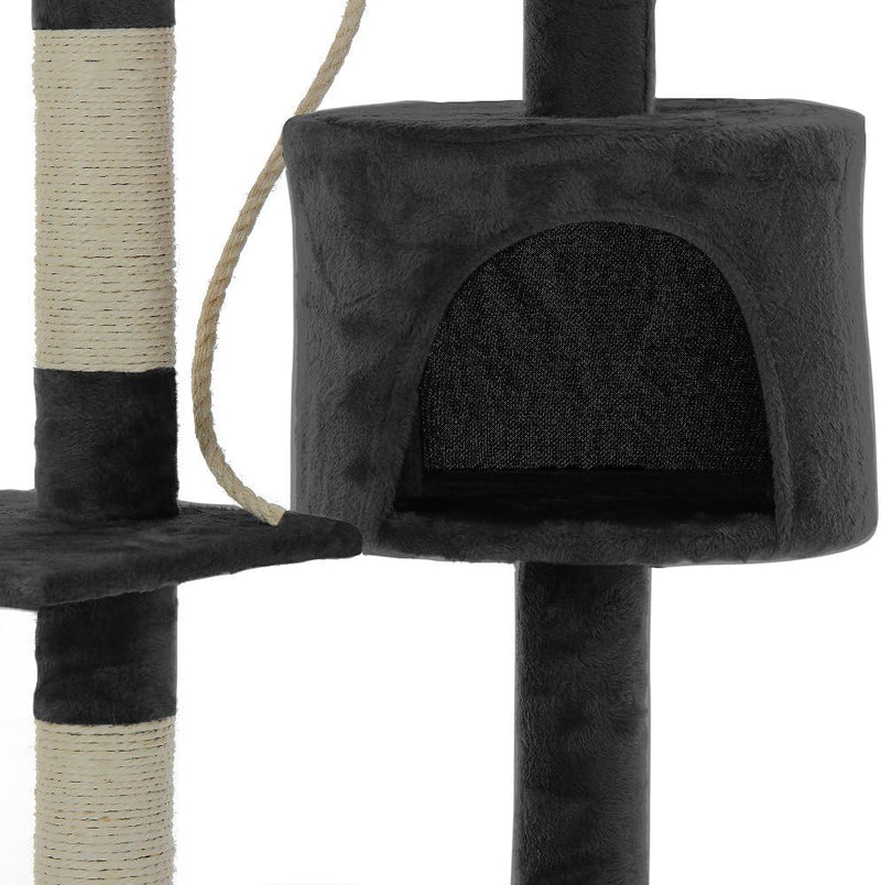 140cm Cat Tree for Indoor Cats with Plush Perch & Scratching Posts