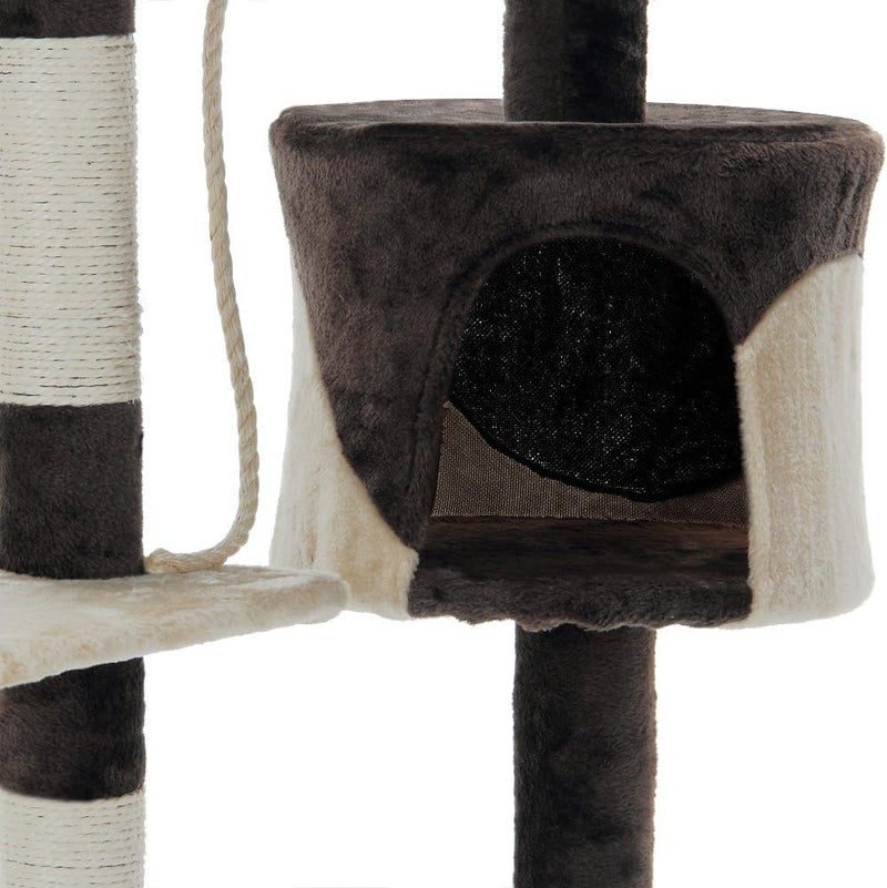 140cm Cat Tree for Indoor Cats with Plush Perch & Scratching Posts