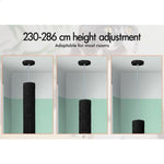 Floor to Ceiling Cat Tree Tower Adjustable 230 - 286cm Black - size and scale view