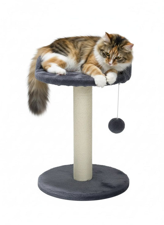 Cat Tree Tower for Indoor Cats with Plush Perch, Grey - main product image