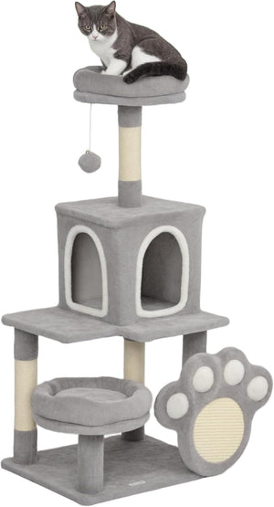 Large Cat Tree Tower with Plush Perch for Indoor Cats