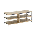 TV Stand 3-Tier Open Shelf Entertainment Console Brown
