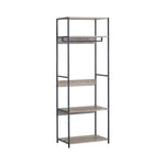 Freestanding Clothes Rack with Shelves Grey 175cm
