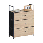 3 Drawer Storage Cabinet, Chest of Drawers, Brown - main product image