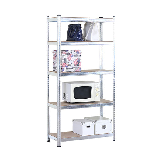 5 Tier Heavy Duty Steel Shelving Unit, Silver, 180cm - main product image