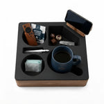 Wooden Couch Cup Holder Tray for Living Room, Natural - main product image
