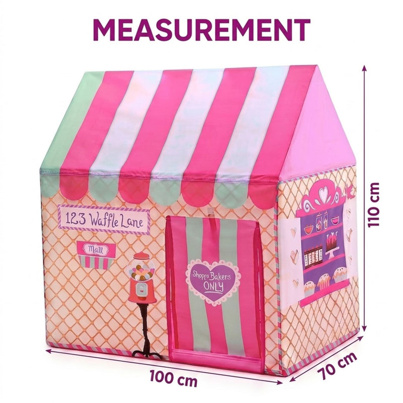 Kids Ice Cream Bakery Play Tent Pink Pop Up Playhouse - detail view