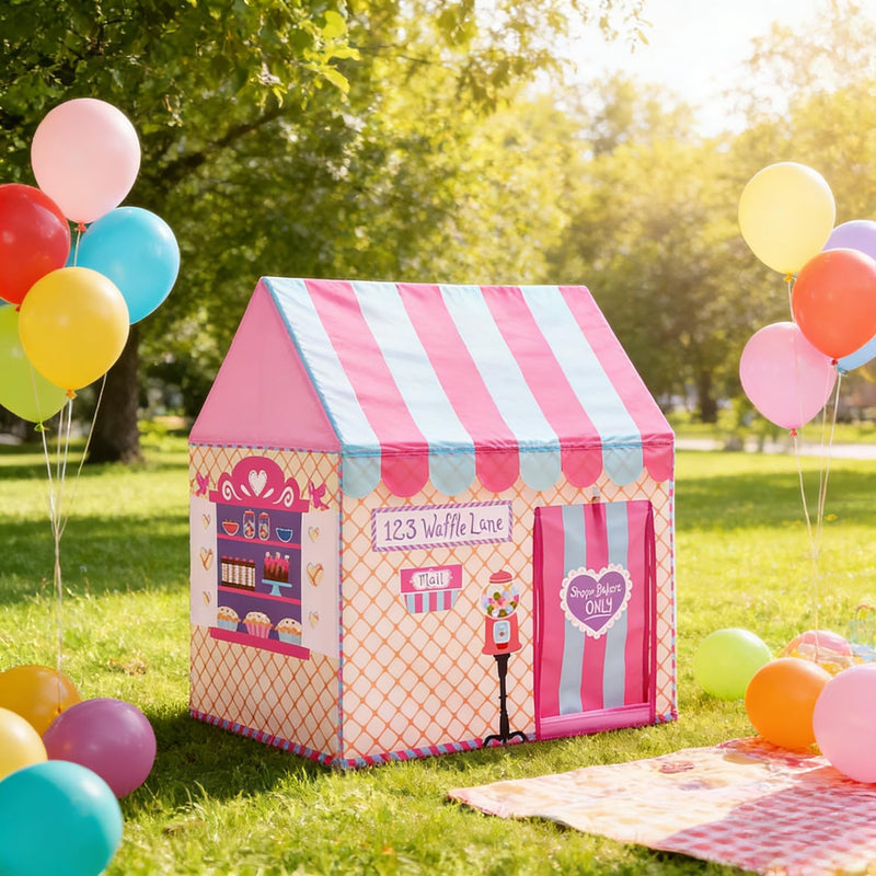 Kids Ice Cream Bakery Play Tent Pink Pop Up Playhouse