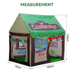 Kids Clubhouse Play Tent for Imaginative Fun, Green - size and scale view